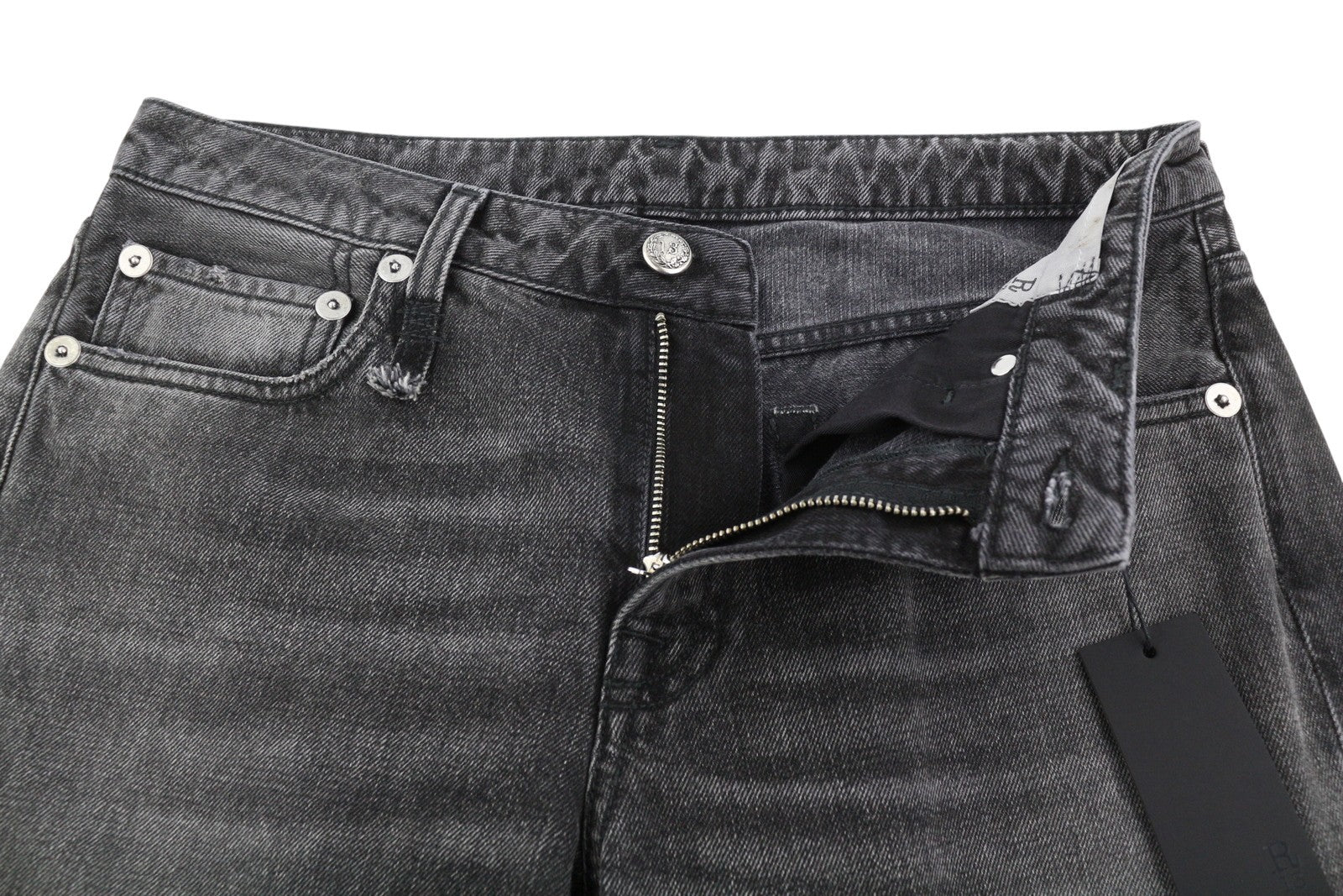 R13 Effie Women's Jeans 27 Polaris Black Faded Whiskers PS26 RRP850