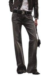 R13 Effie Women's Jeans 27 Polaris Dark Black Faded Whiskers PS26 RRP850