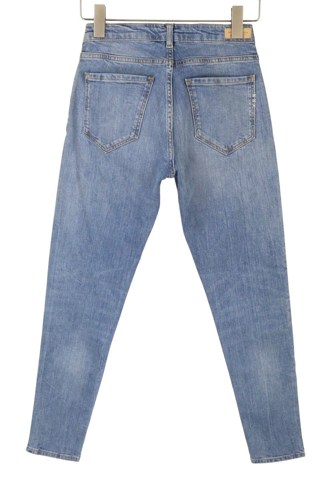 SCOTCH & SODA Women's Jeans W24/L32 Blue Petite Slim Boyfriend Faded