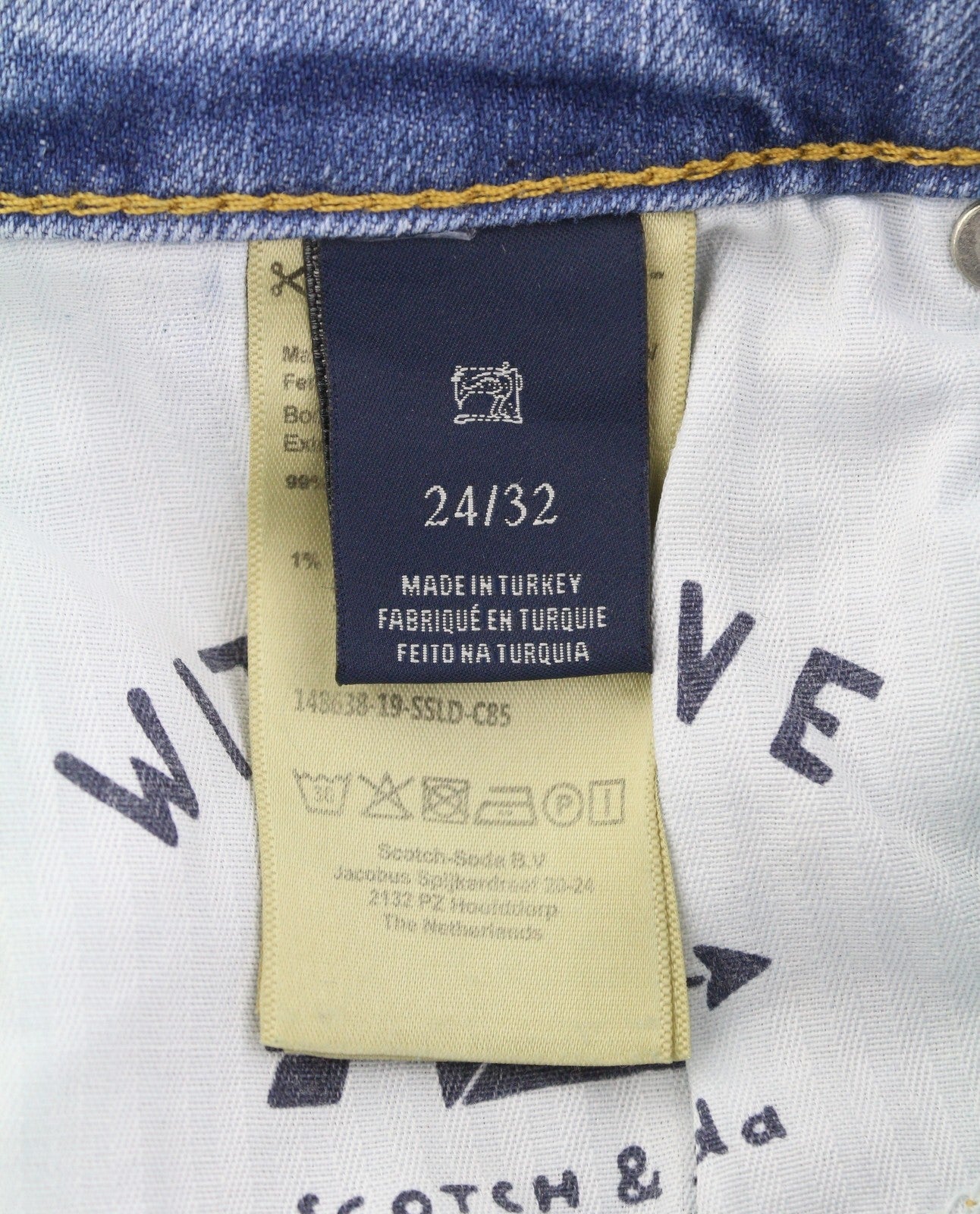SCOTCH & SODA Women's Jeans W24/L32 Blue Petite Slim Boyfriend Faded
