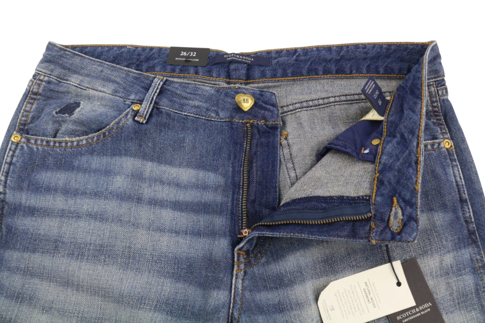 SCOTCH & SODA Bandit Women's Jeans W26/L32 Blue Faded Slim Tapered Crop