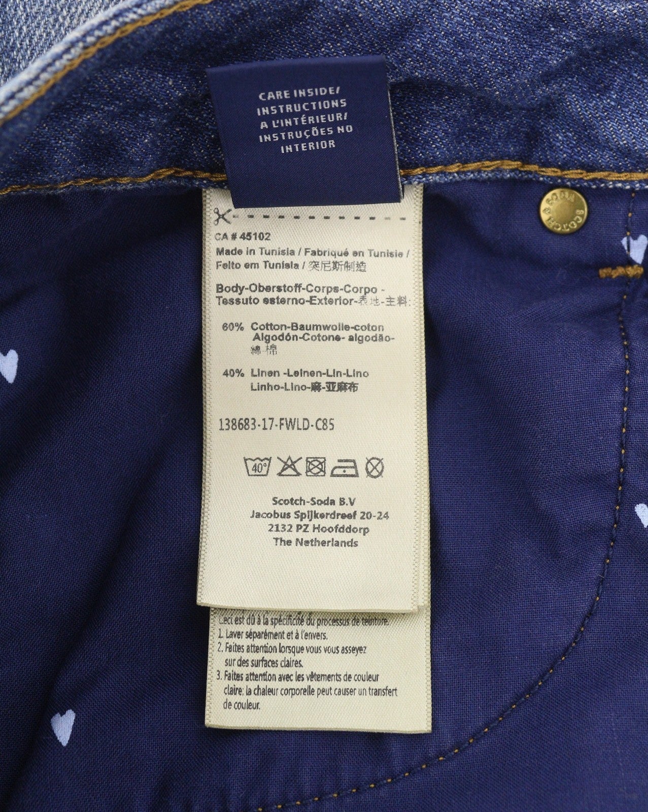 SCOTCH & SODA Bandit Women's Jeans W26/L32 Blue Faded Slim Tapered Crop