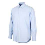 SCOTCH & SODA Men's Shirt M Light Blue Cotton Long Fit Button-Up Spread