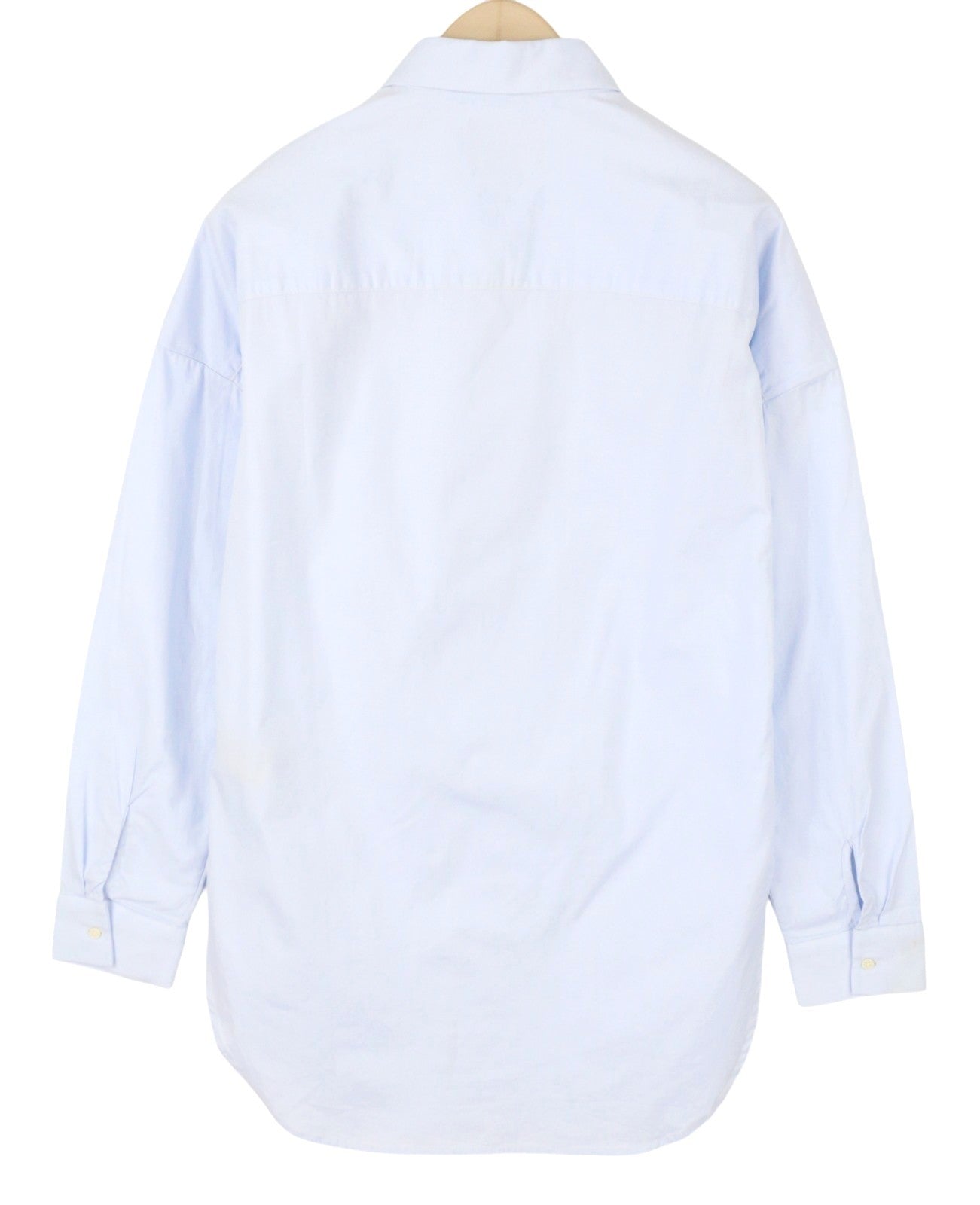 SCOTCH & SODA Men's Shirt M Light Blue Cotton Long Fit Button-Up Spread
