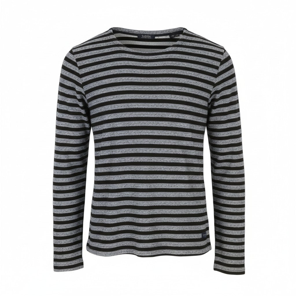 SCOTCH & SODA Men's Sweatshirt M Black Stripe Crew Neck Pull On
