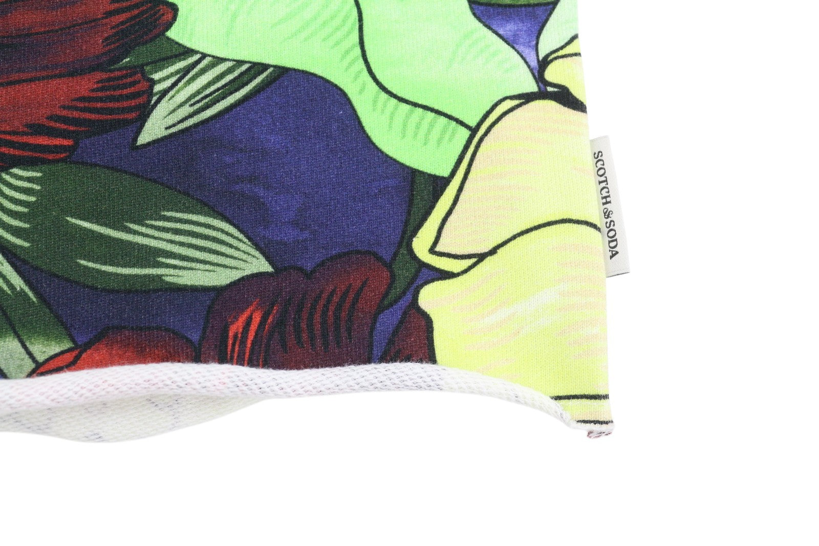 SCOTCH & SODA Men's T-Shirt 2XL Colourful Floral Thick Crew Short Sleeve