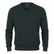 STATE OF ART Men's Jumper S Dark Grey Melange Knit V-Neck Pull On