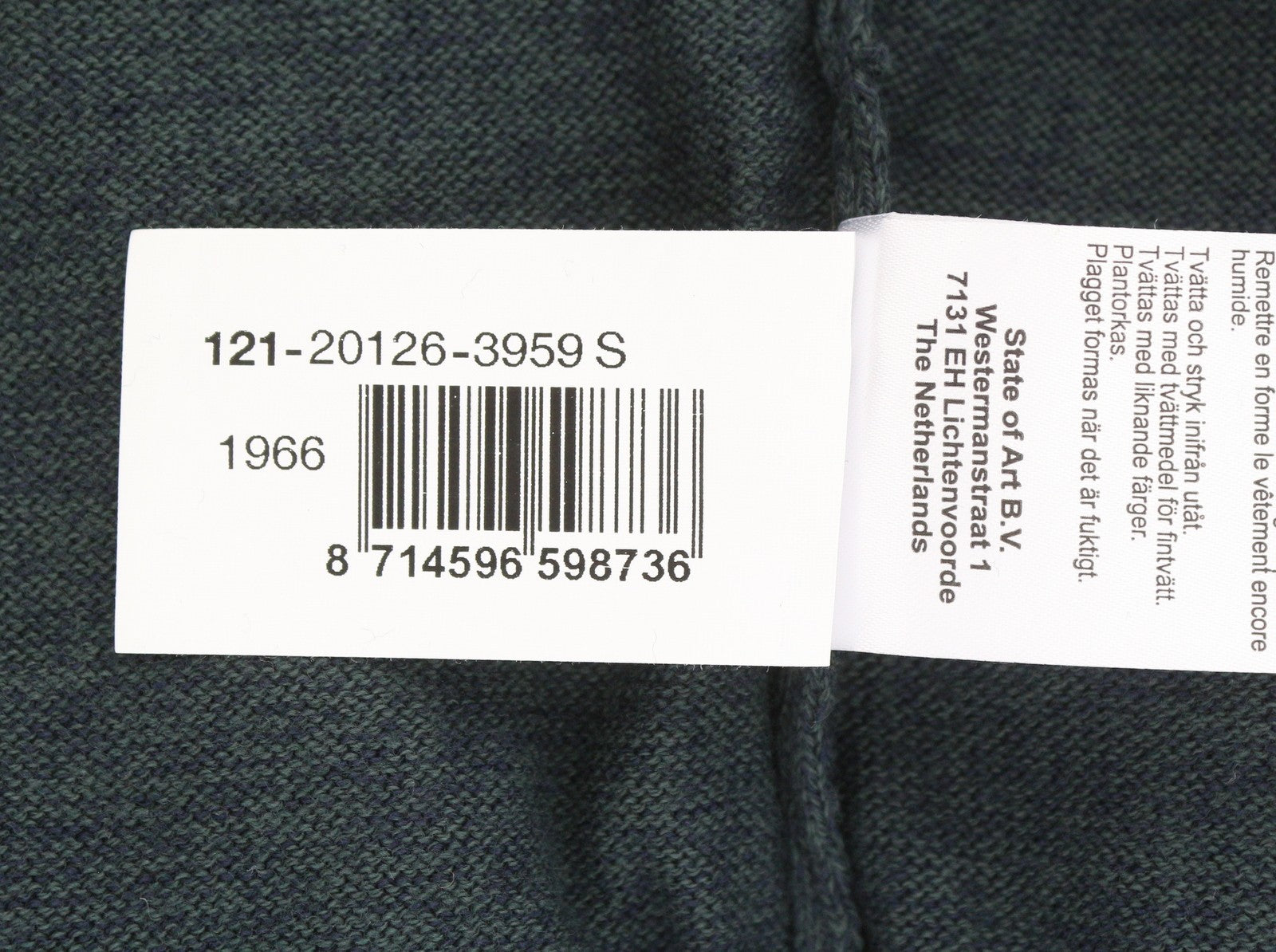 STATE OF ART Men's Jumper S Dark Grey Melange Knit V-Neck Pull On