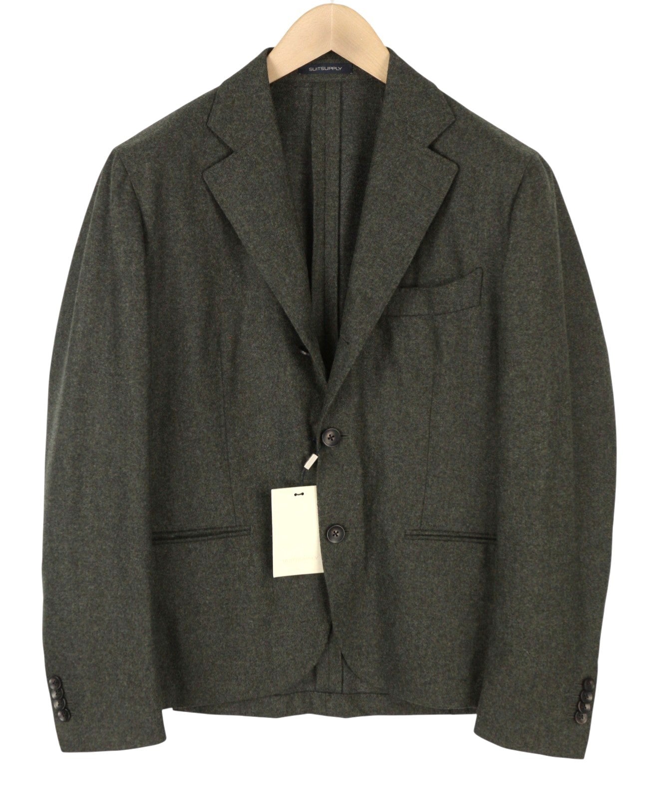 SUITSUPPLY La Spalla Men's Blazer UK40S Dark Grey Melange Flannel 2 Roll 3