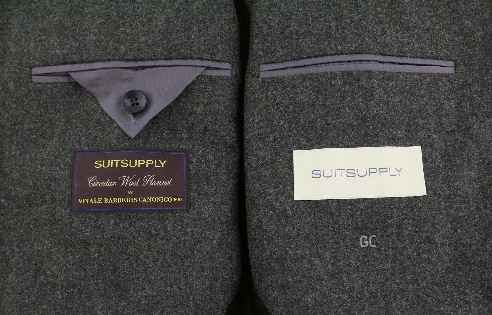 SUITSUPPLY La Spalla Men's Blazer UK40S Dark Grey Melange Flannel 2 Roll 3