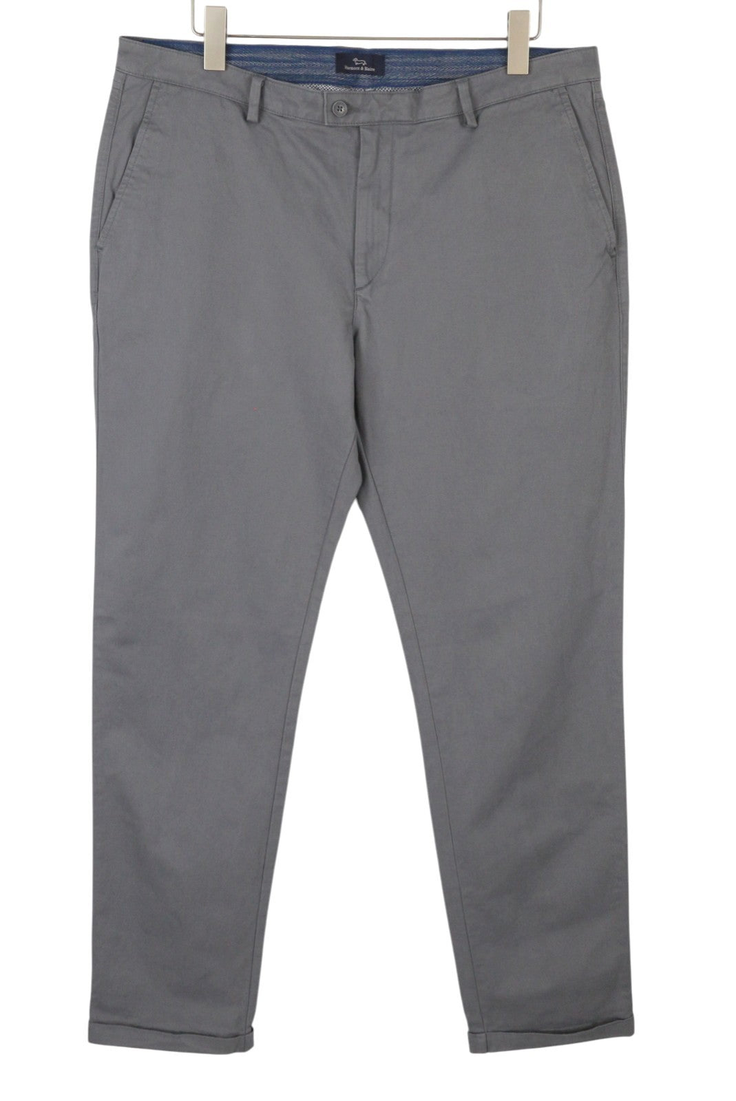 HARMONT & BLAINE Men's Trousers 54 W37 Grey Turn-Up Regular Chino