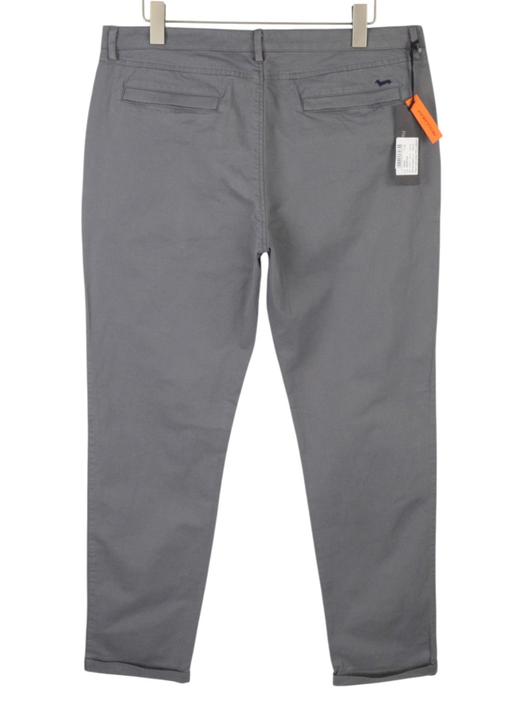 HARMONT & BLAINE Men's Trousers 54 W37 Grey Turn-Up Regular Chino