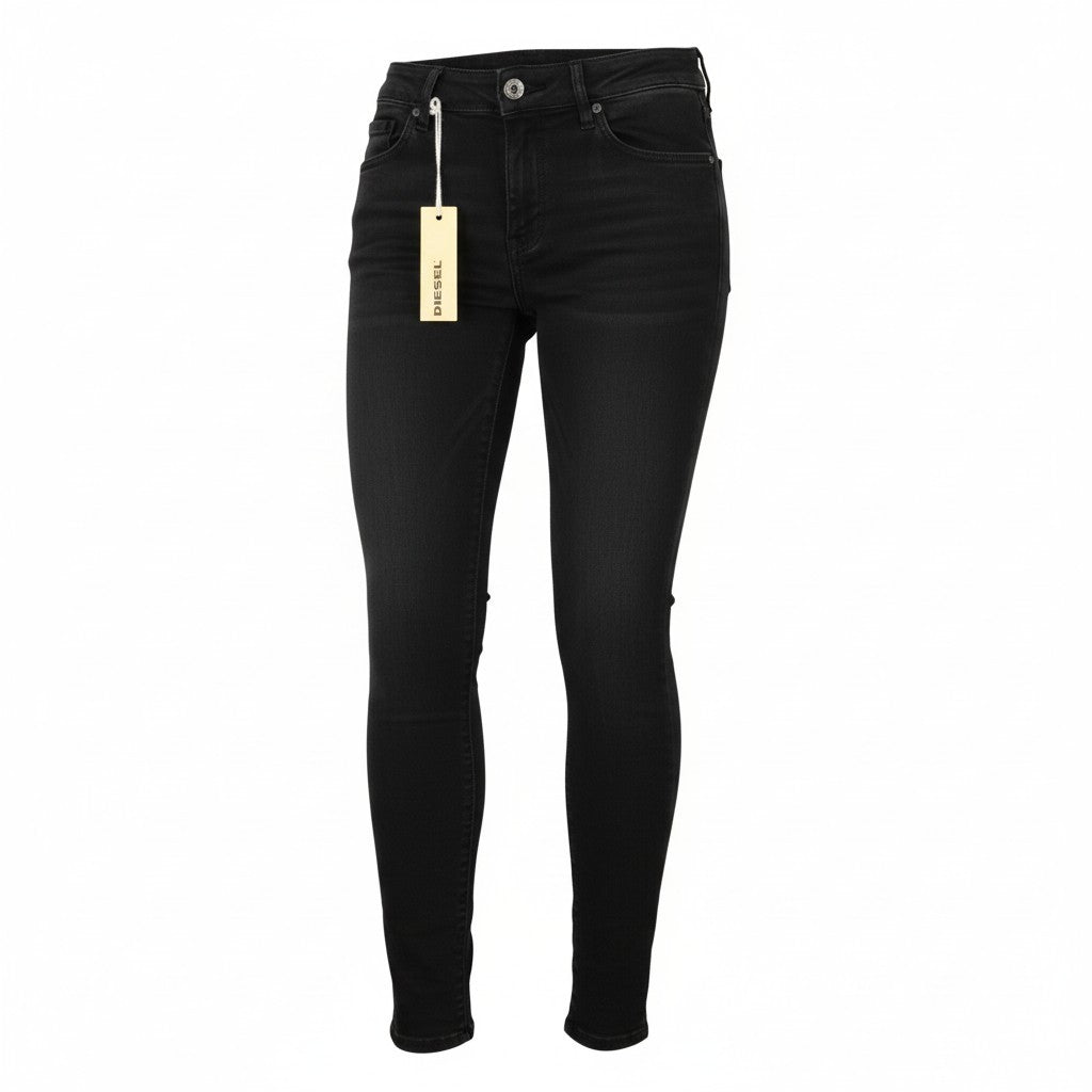 DIESEL Grupee 0R84A Women's Jeans W23/L32 Black Super Slim Skinny Low Waist