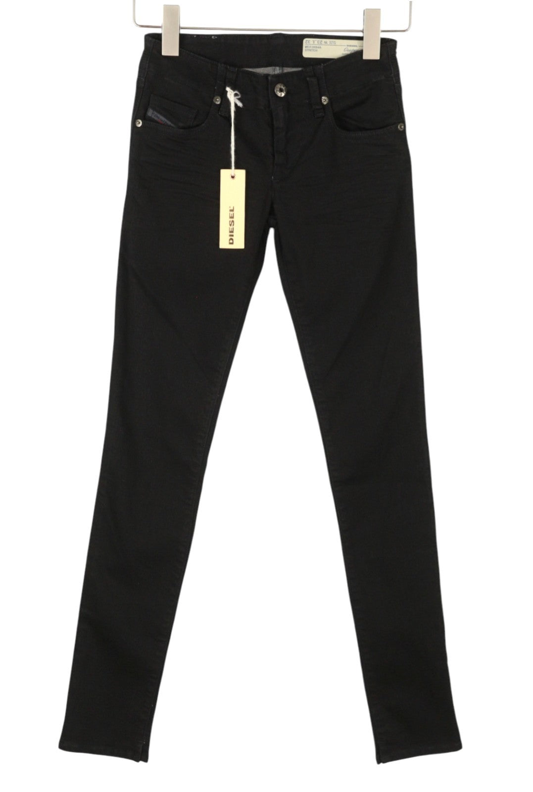 DIESEL Grupee 0R84A Women's Jeans W23/L32 Black Super Slim Skinny Low Waist