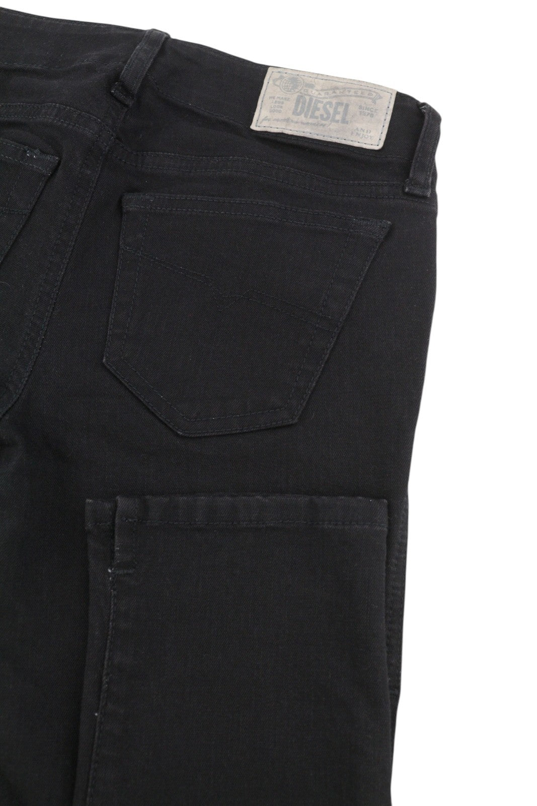 DIESEL Grupee 0R84A Women's Jeans W23/L32 Black Super Slim Skinny Low Waist
