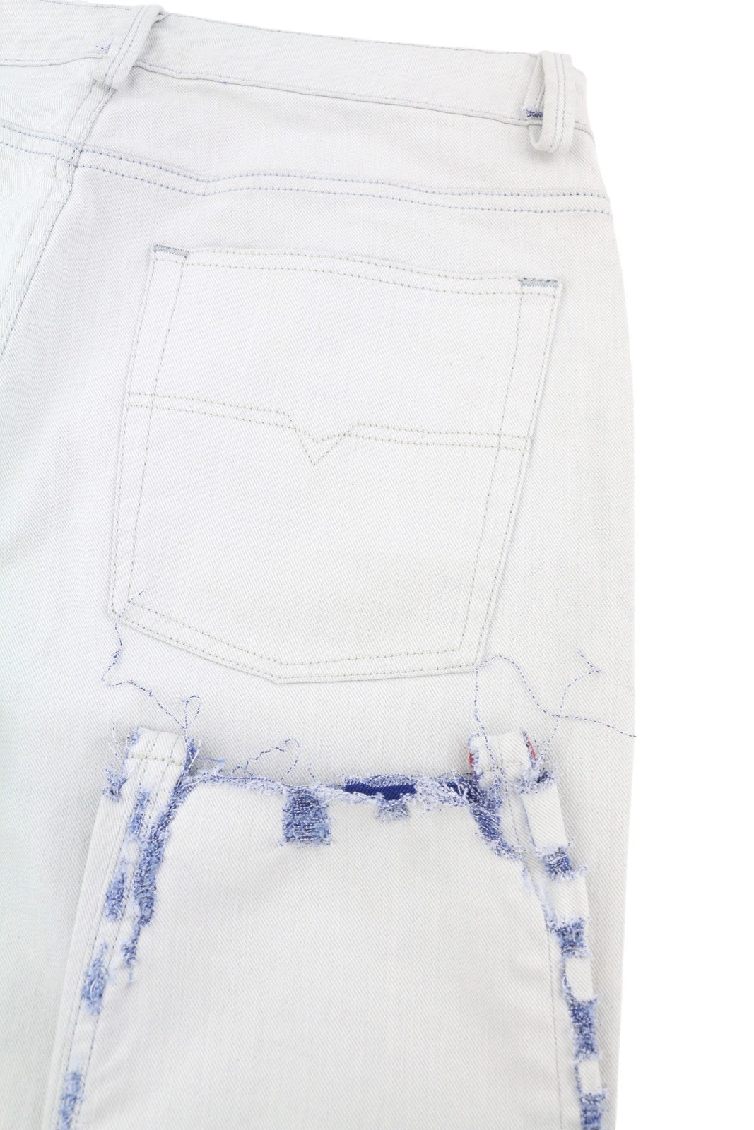 DIESEL Neekhol 003W7 Women's Jeans W30/L32 White Distress Straight Denim