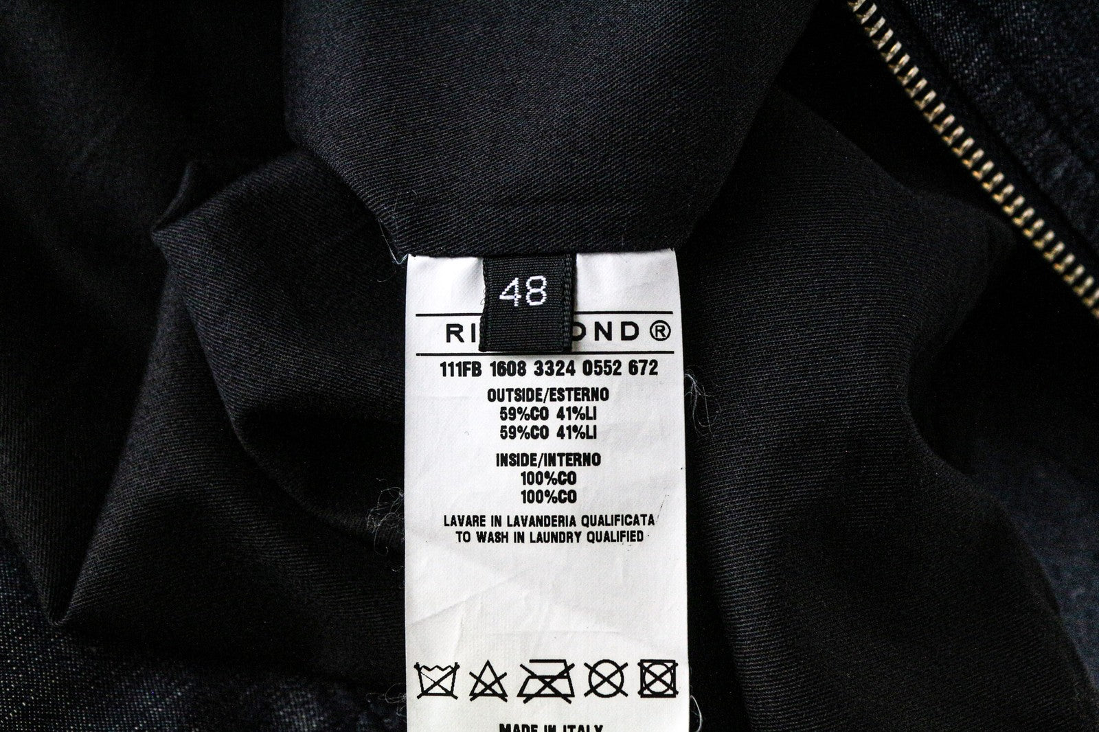 RICHMOND vyriška striukė 48 mėlyna medvilninė lininė bomber striukė lengva laisvalaikio stiliaus 