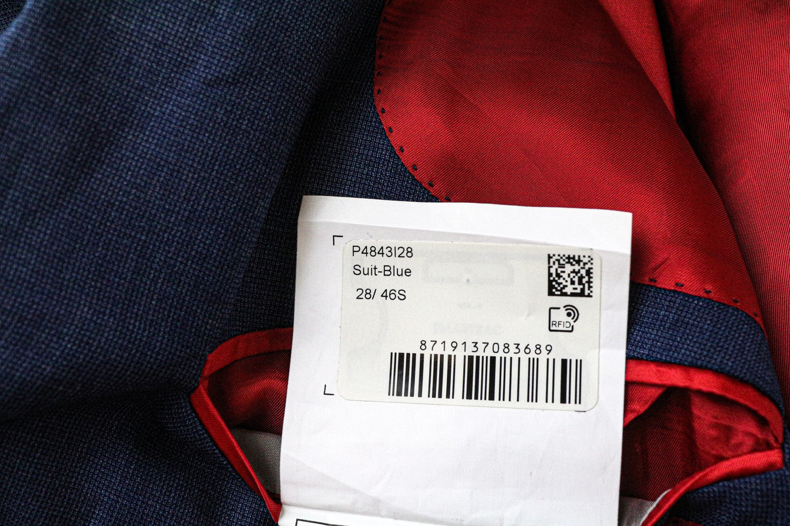 „SUITSUPPLY Sienna“ vyriškas švarkas „UK46S“ mėlynas, vilnonis, „Super 130's“, vienaeilis 