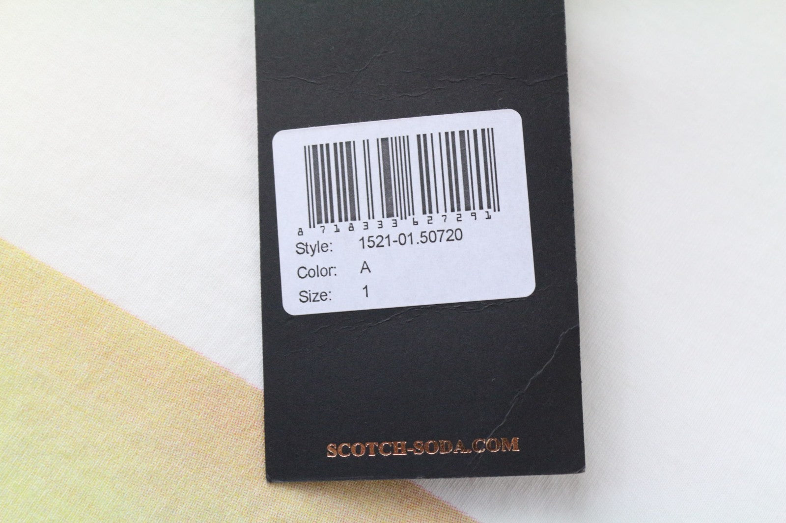 MAISON SCOTCH moteriški marškinėliai S dydžio, balkšvi, megztinis su trumpomis rankovėmis, medvilninis logotipas 