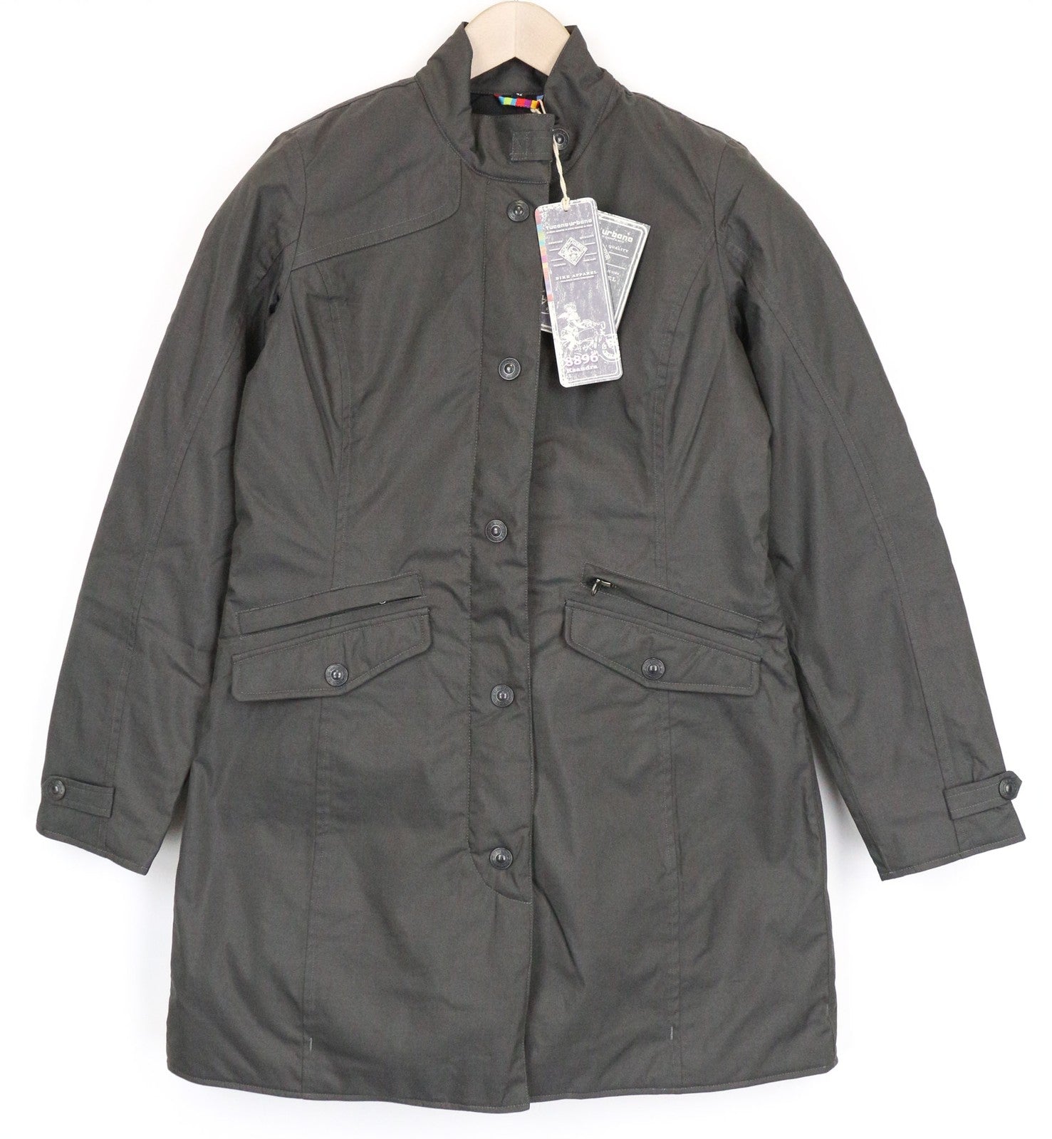 TUCANO URBANO Ksandra moteriška striukė IT42 pilka medvilnės mišinio vandeniui atspari motociklo striukė 