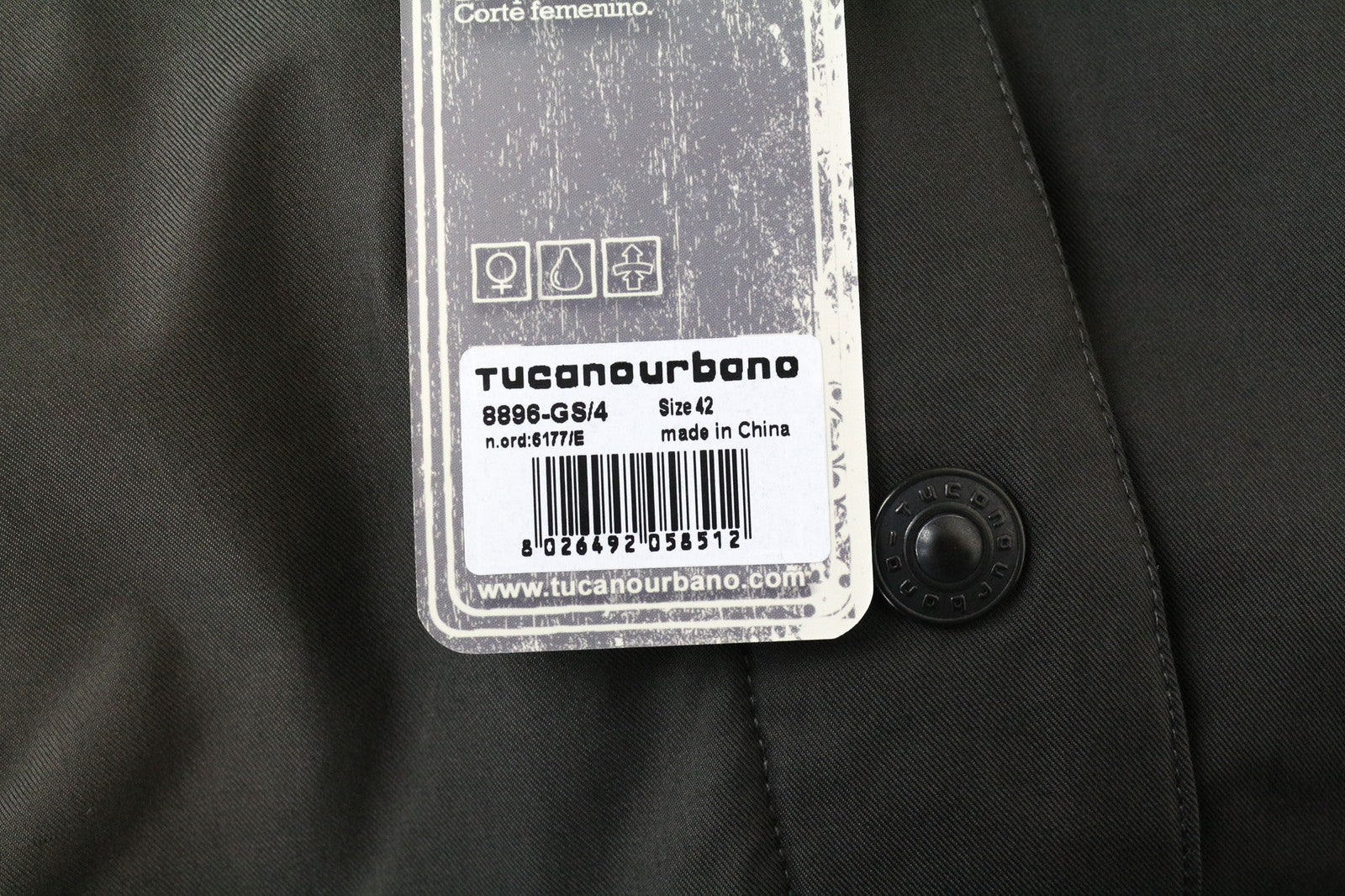 TUCANO URBANO Ksandra moteriška striukė IT42 pilka medvilnės mišinio vandeniui atspari motociklo striukė 