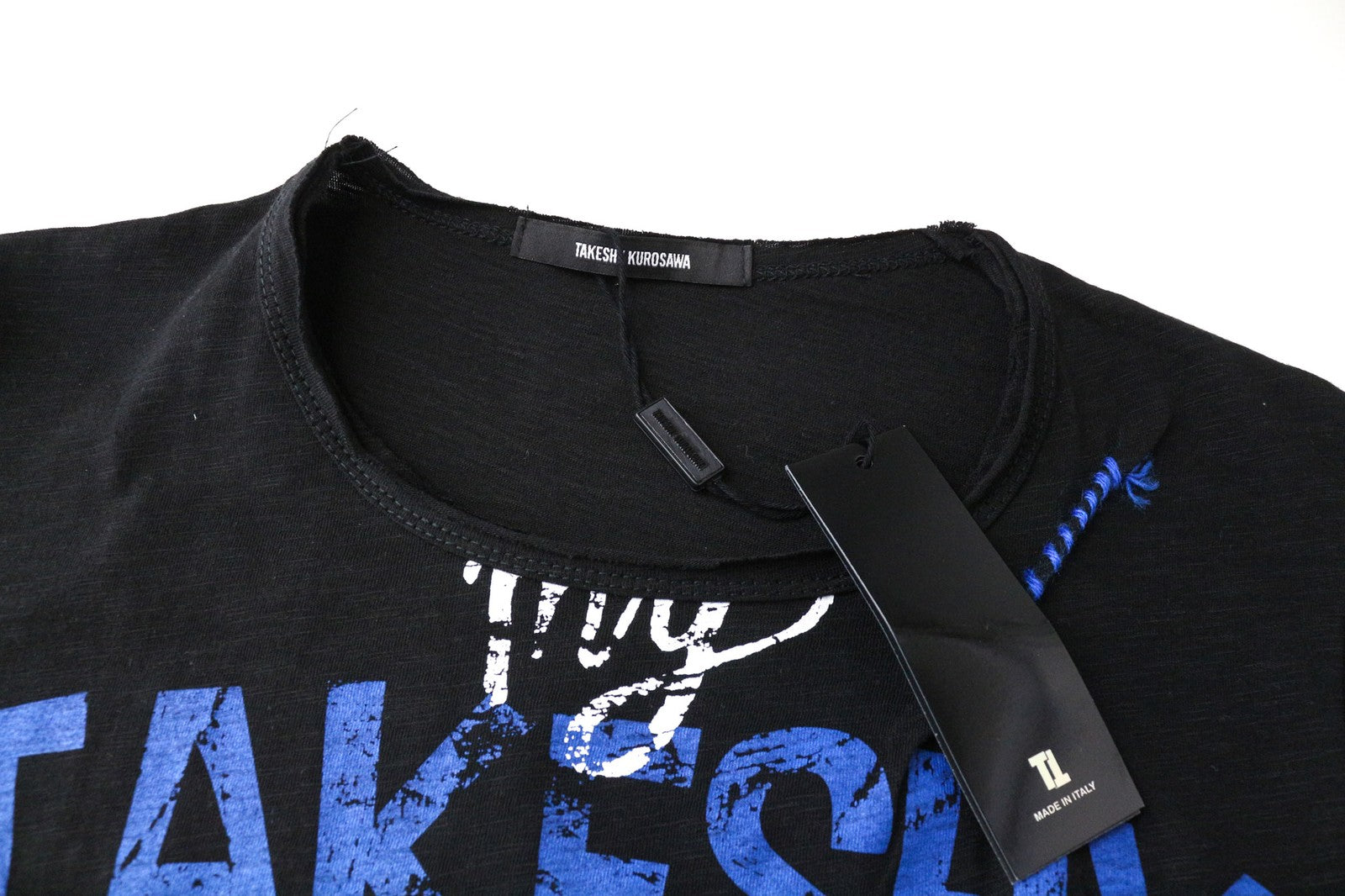 TAKESHY KUROSAWA Men's T-Shirt S Black Cotton Pullover Short Sleeve Logo