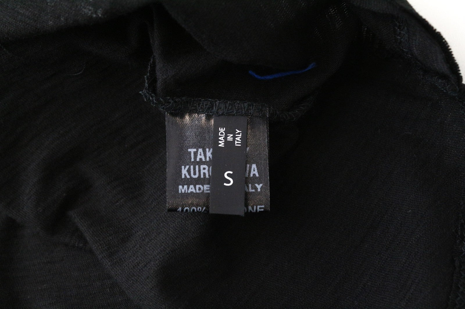 TAKESHY KUROSAWA Men's T-Shirt S Black Cotton Pullover Short Sleeve Logo