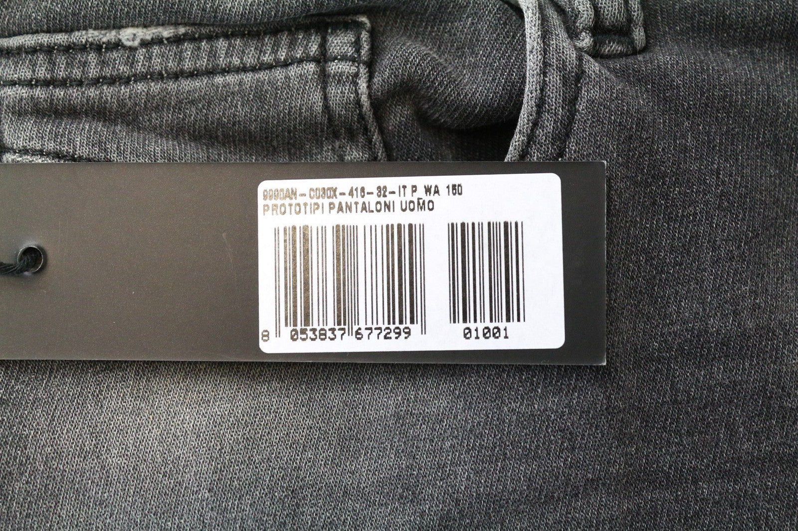 DIESEL Kly-NE 069EM Men's Jeans W32 Grey Distressed Sweat Jogg Slim Fit Washed