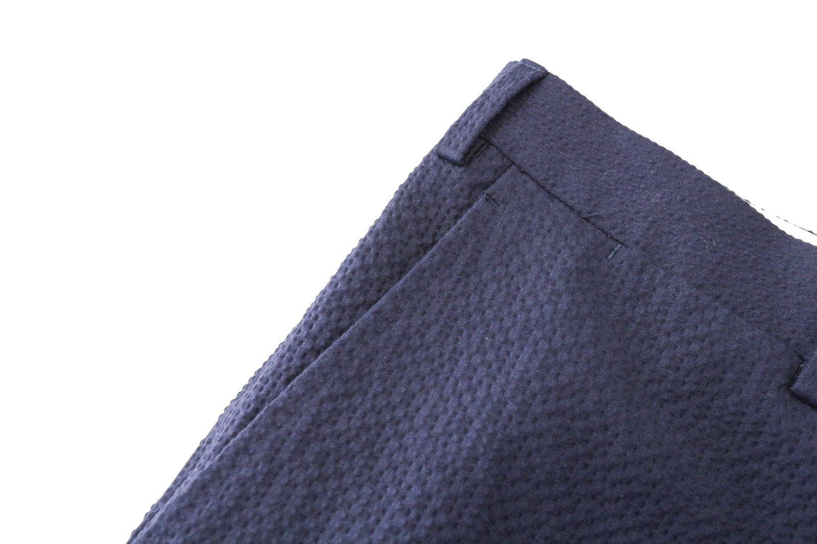 SUITSUPPLY Havana Men's Suit UK38R Blue Slim 2Pc Cotton Stretch Crinkle Unlined