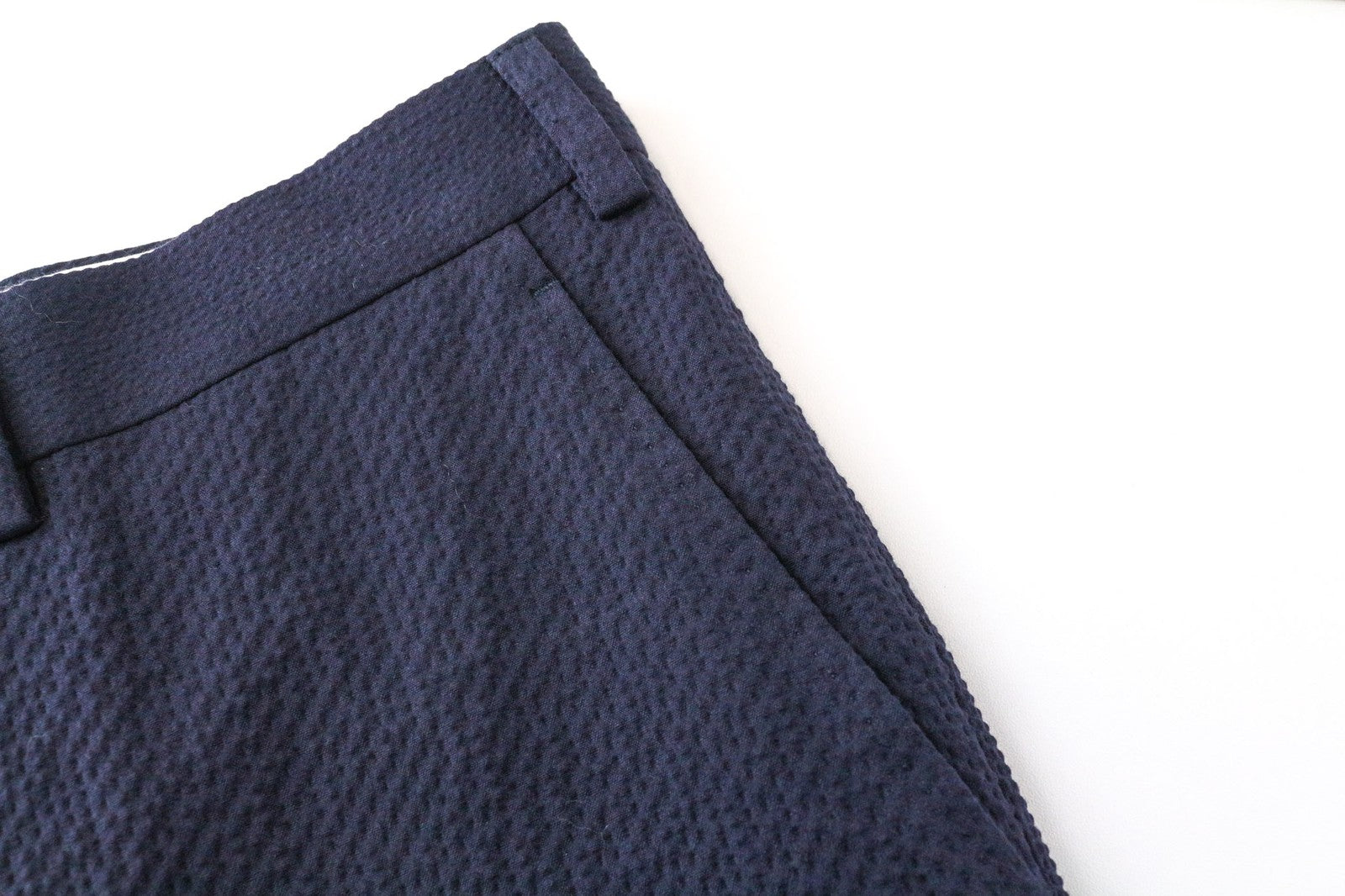 SUITSUPPLY Havana Men's Suit UK38R Blue Slim 2Pc Cotton Stretch Crinkle Unlined