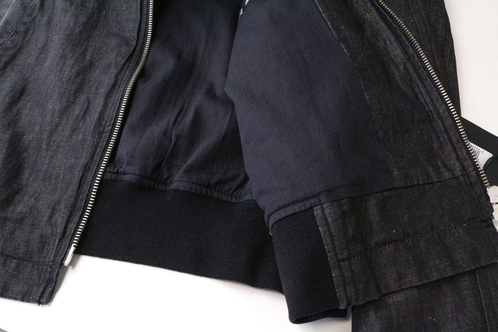 RICHMOND vyriška striukė IT48, juoda, aukštu kaklu, lininis medvilnės mišinio audinys, dizainerio stiliaus 