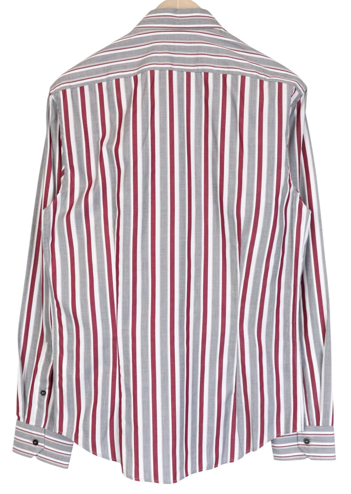 RICHMOND vyriški IT48 pilki dryžuoti medvilniniai marškinėliai su siuvinėtu logotipu ir laisvalaikio sagute 