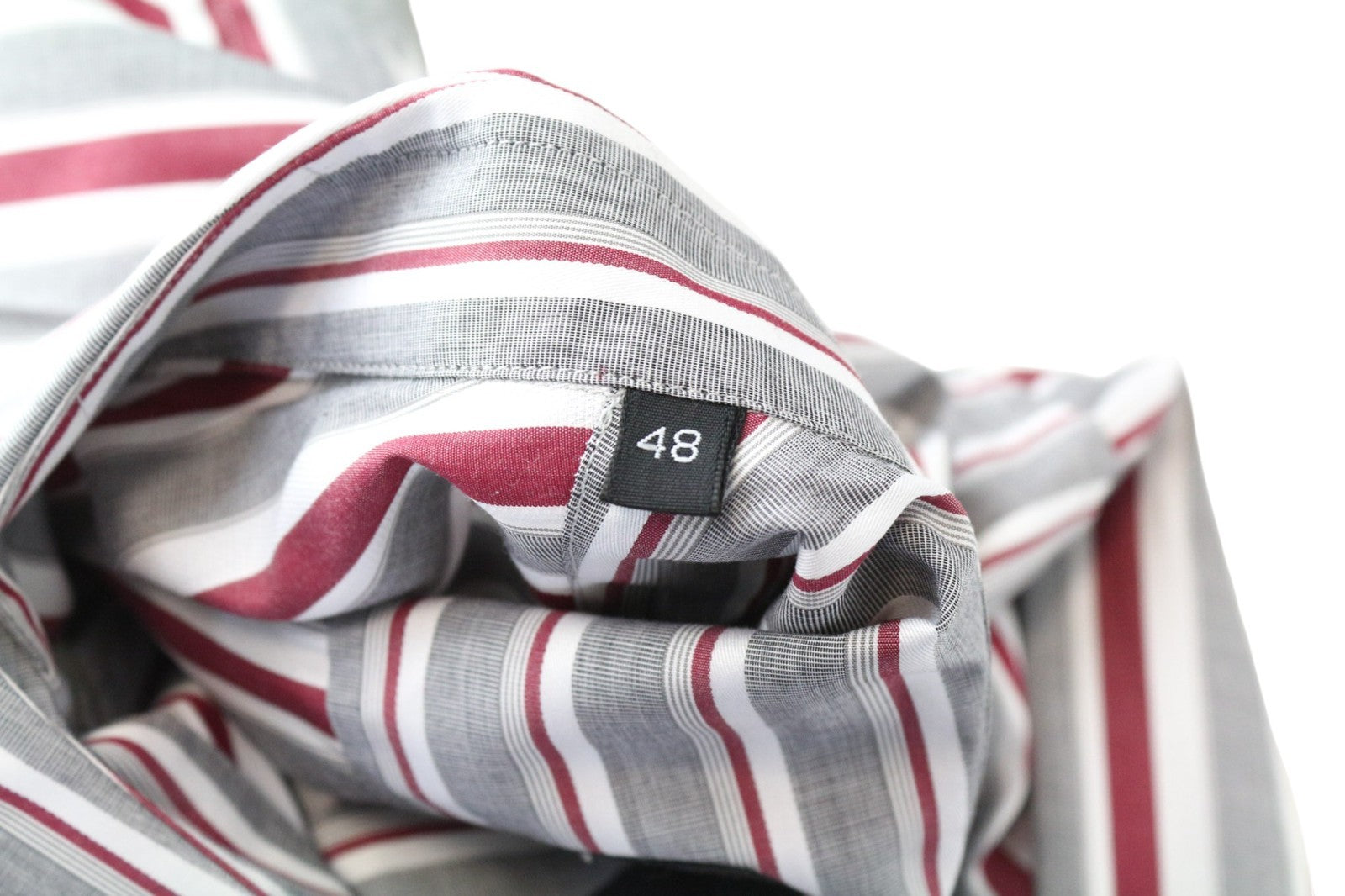 RICHMOND vyriški IT48 pilki dryžuoti medvilniniai marškinėliai su siuvinėtu logotipu ir laisvalaikio sagute 