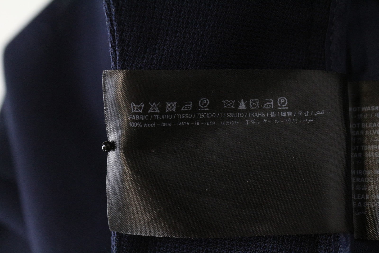 SUISTUDIO Lane moteriškos kelnės UK14R mėlynos klostuotos grynos vilnos klasikinio stiliaus 