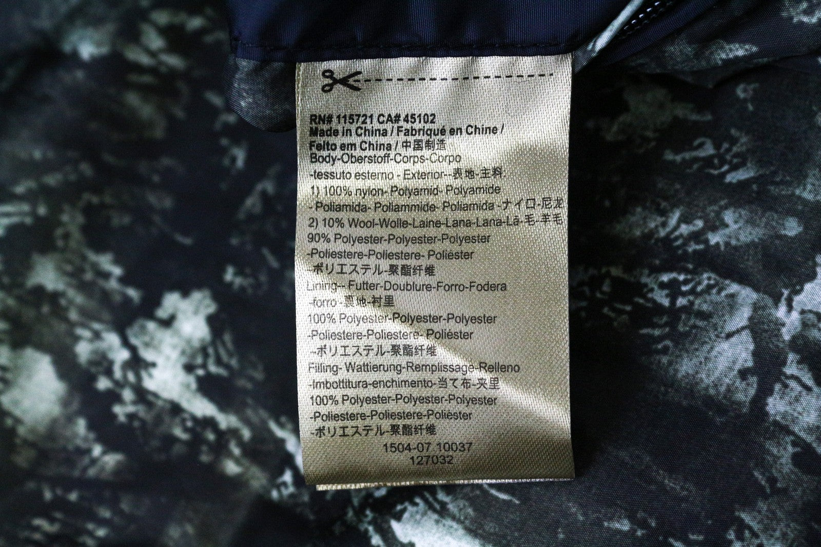 SCOTCH &amp; SODA vyriška pūsta striukė XL dydžio pilka vilnos mišinio su paminkštintu gobtuvu melanžo spalvos 