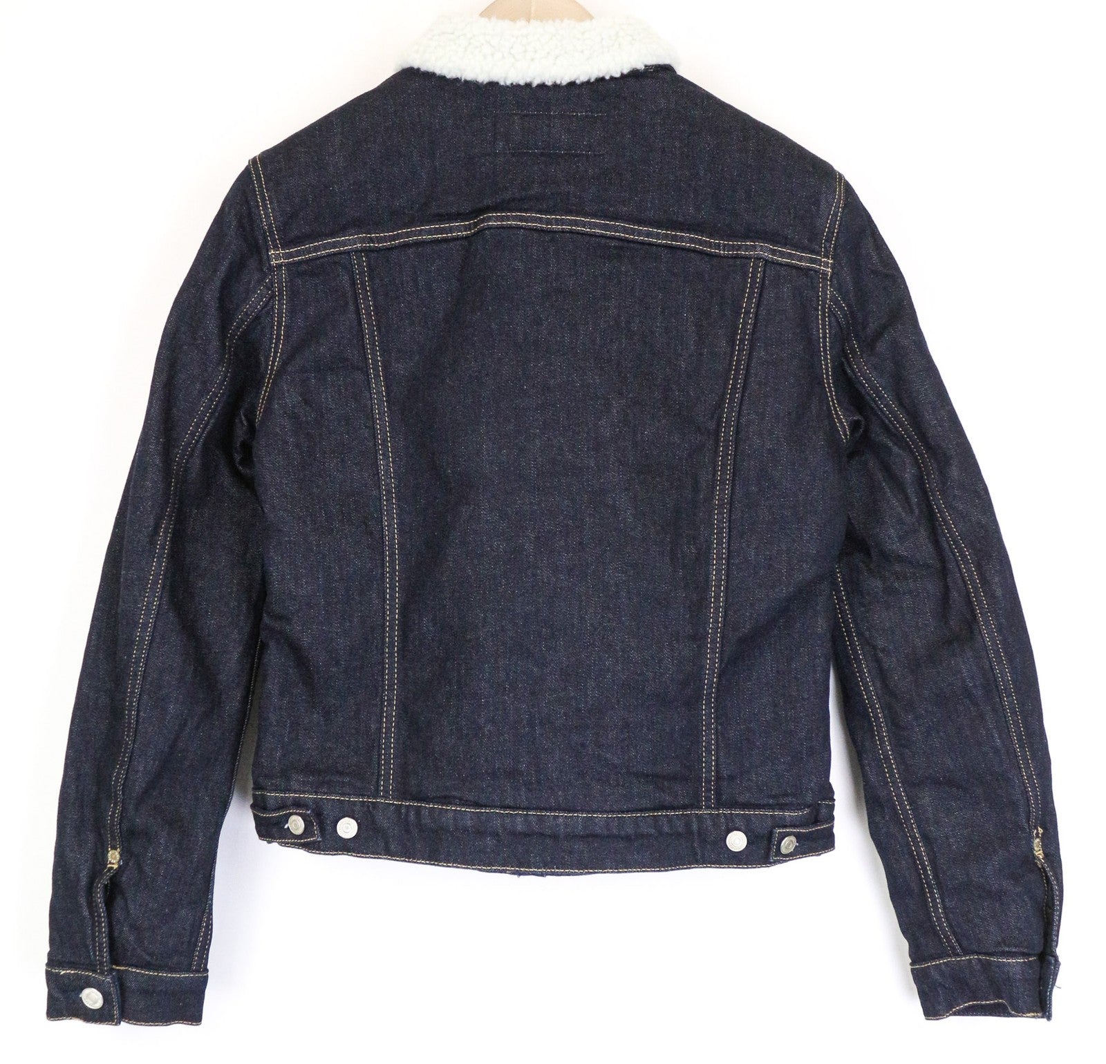 REPLAY moteriškas džinsinis švarkas M mėlynas, trumpas, tamprus, su pamušalu ir apykakle bei sagomis 