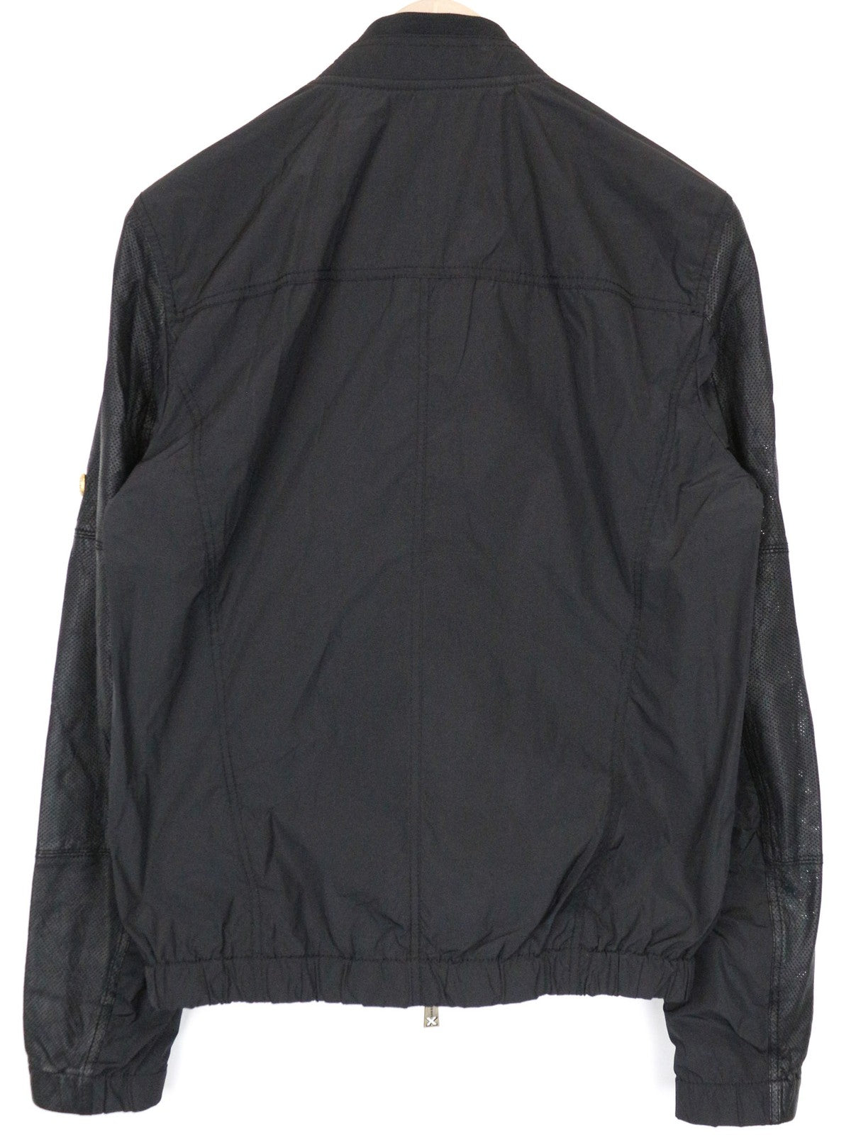 RICHMOND vyriška striukė IT48 juoda dizainerio bomber stiliaus lengva klasikinė su lopais 