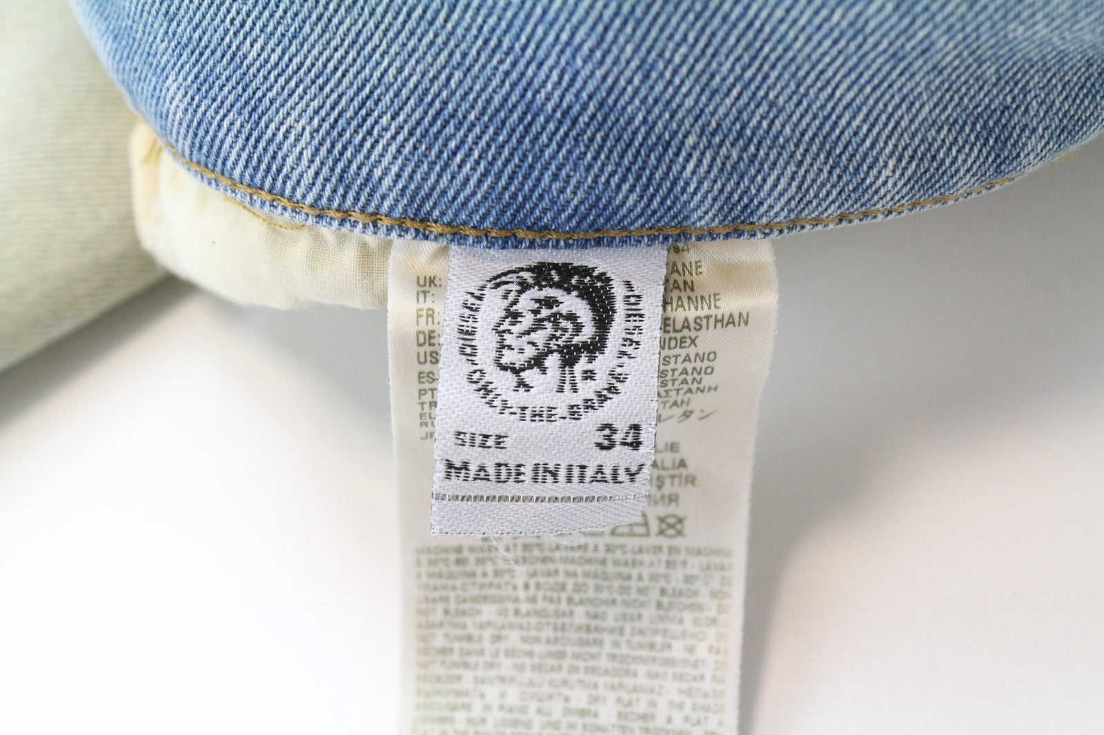 DIESEL D-Eetar 081AK Men's Jeans W34/L32 Blue Carrot Slim Distressed Stretch