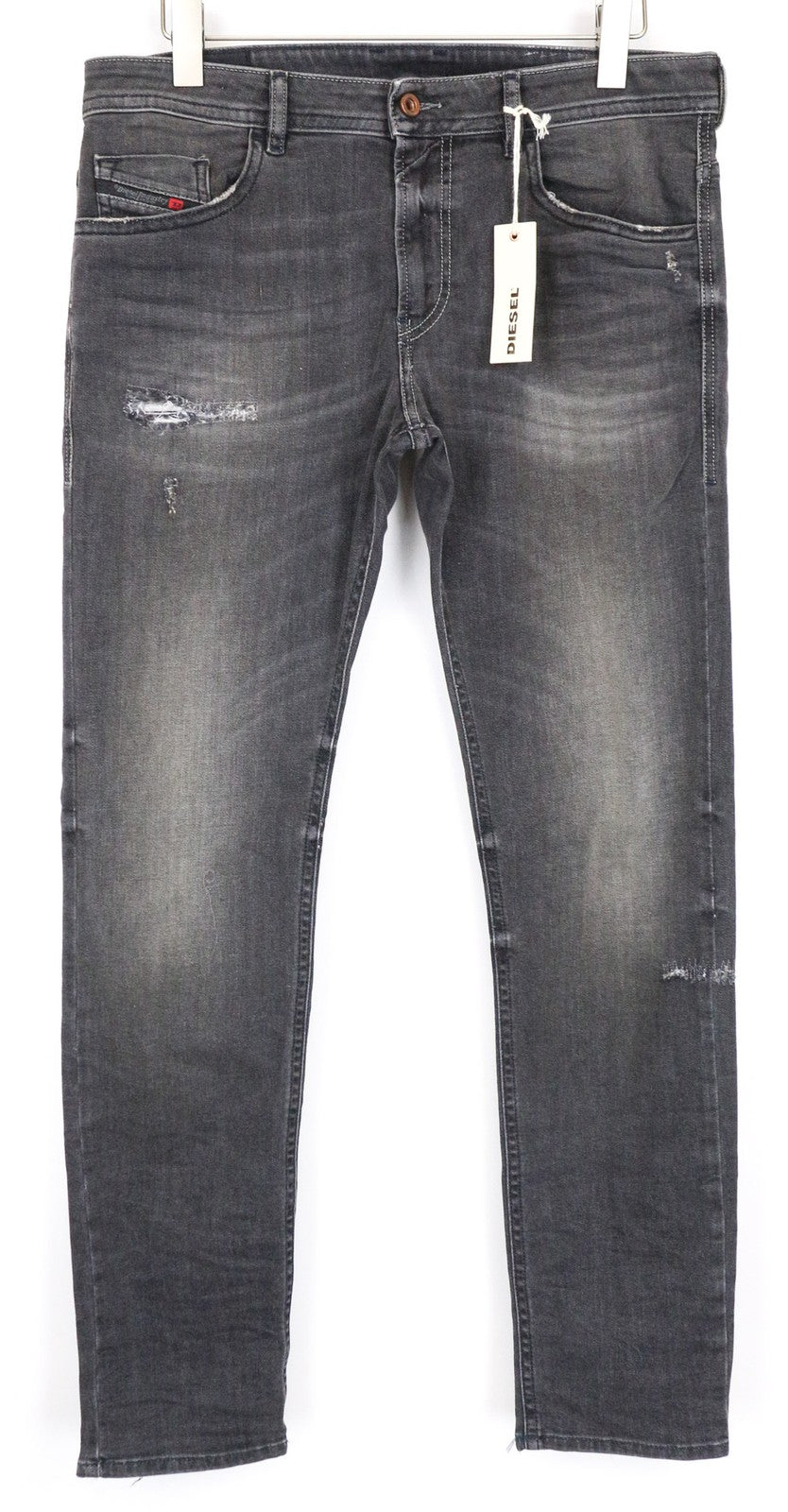 DIESEL Thommer 069DM Men's Jeans W34/L32 Grey Skinny Slim Stretch Distressed