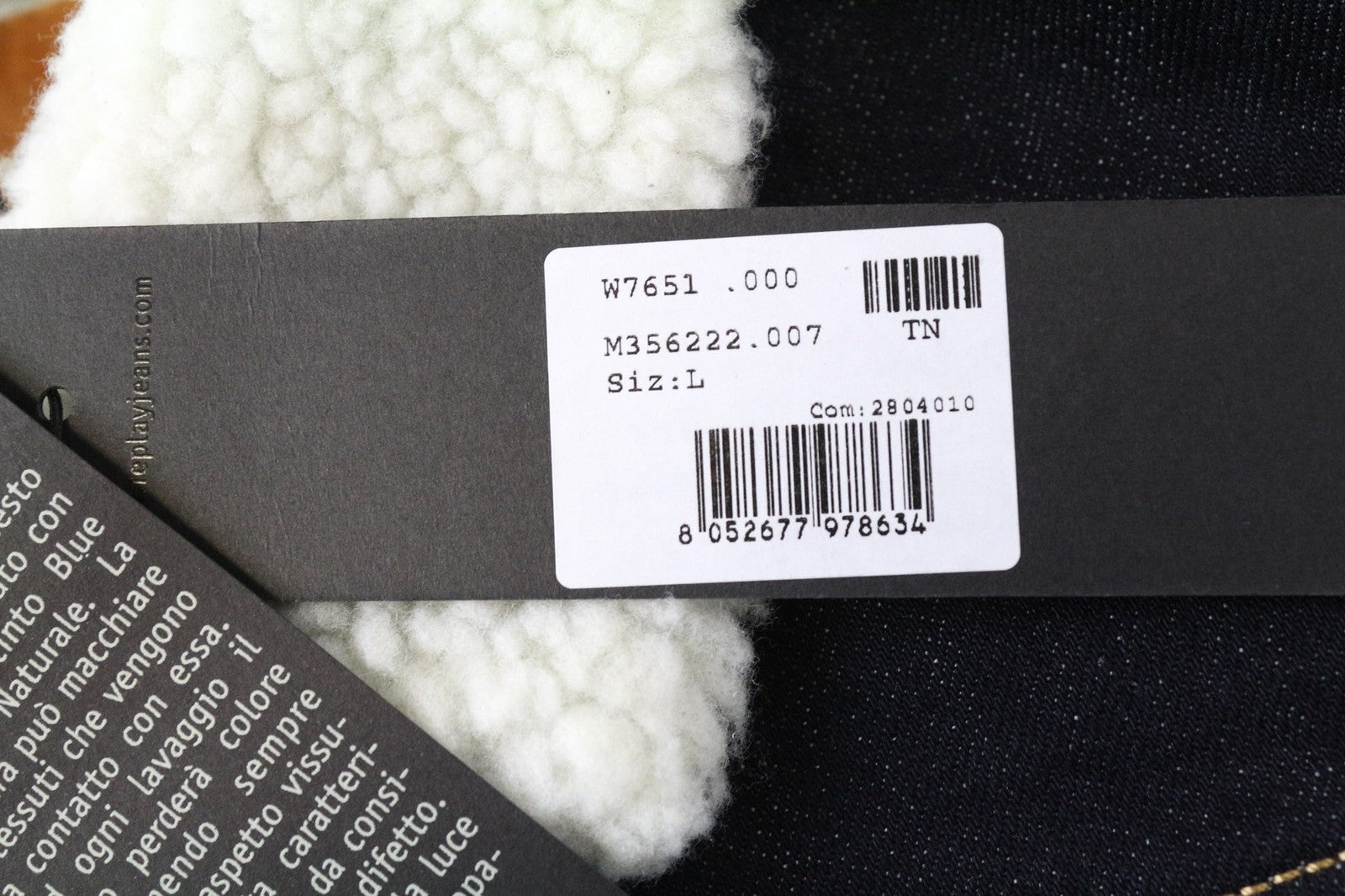 REPLAY moteriškas švarkas L dydžio tamsiai mėlynas džinsinis medvilninis dirbtinio kailio pamušalas su sagomis 