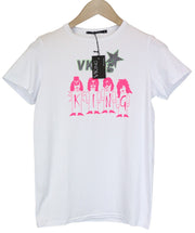 VKING Men's T-Shirt S White Cotton Blend Stretch Graphic Print Crew Neck