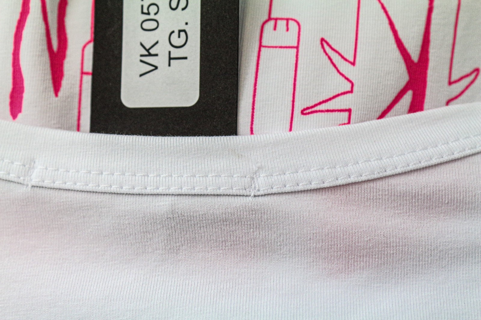 VKING Men's T-Shirt S White Cotton Blend Stretch Graphic Print Crew Neck