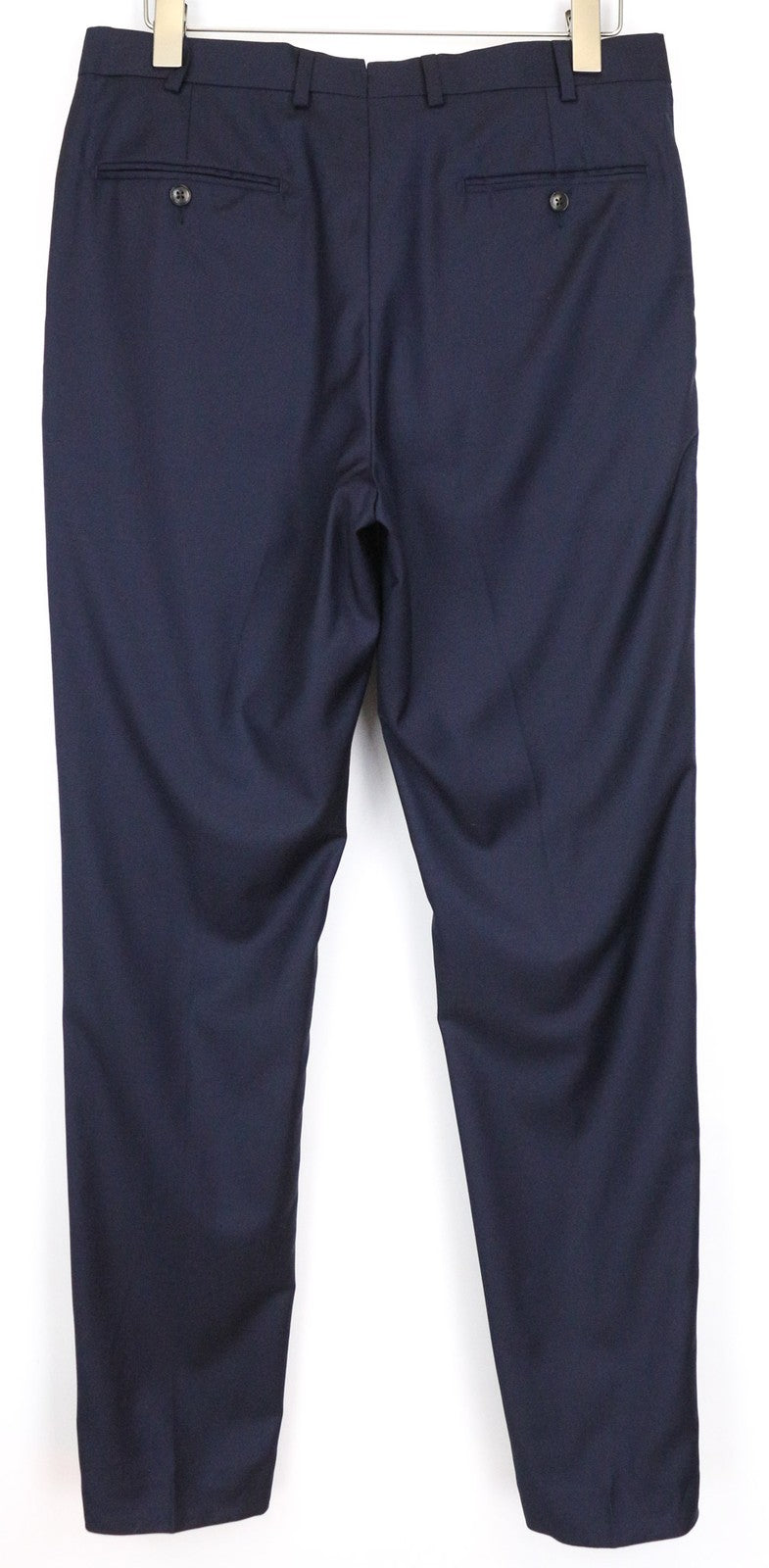 SUITSUPPLY Brescia Men's Trousers UK40L Navy Pleated Wool Lined Classic Fit