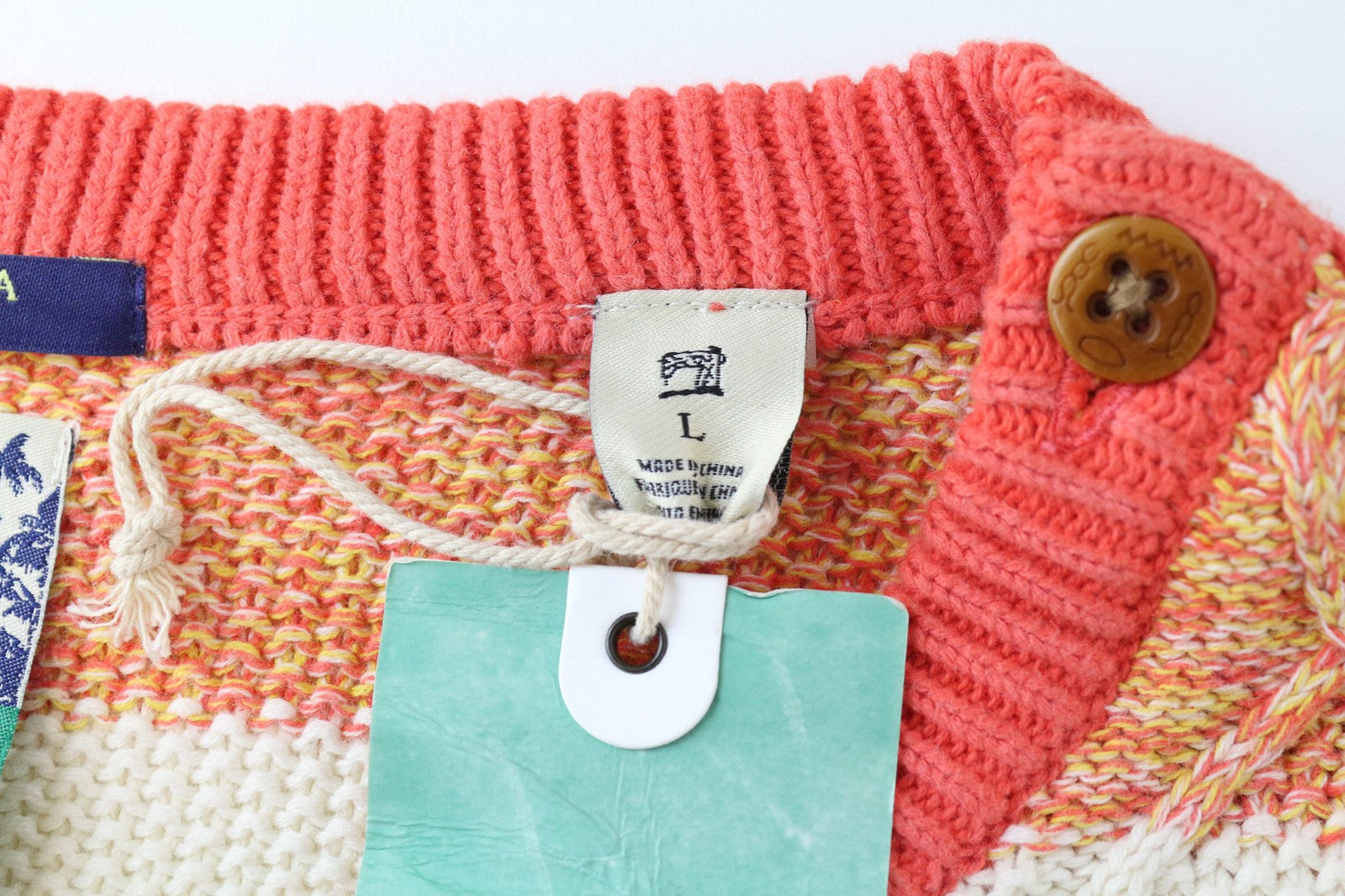 SCOTCH &amp; SODA Ams Couture vyriškas megztinis L oranžinis medvilninis megztinis ilgomis rankovėmis 