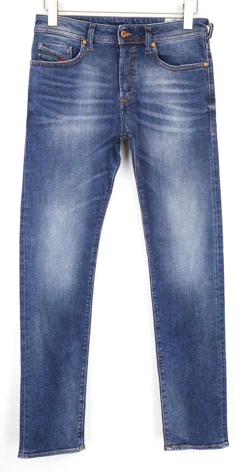 DIESEL Buster 084NS vyriški džinsai W28/L32 mėlyni, siaurėjantys, įprasto kirpimo, tamprūs. 