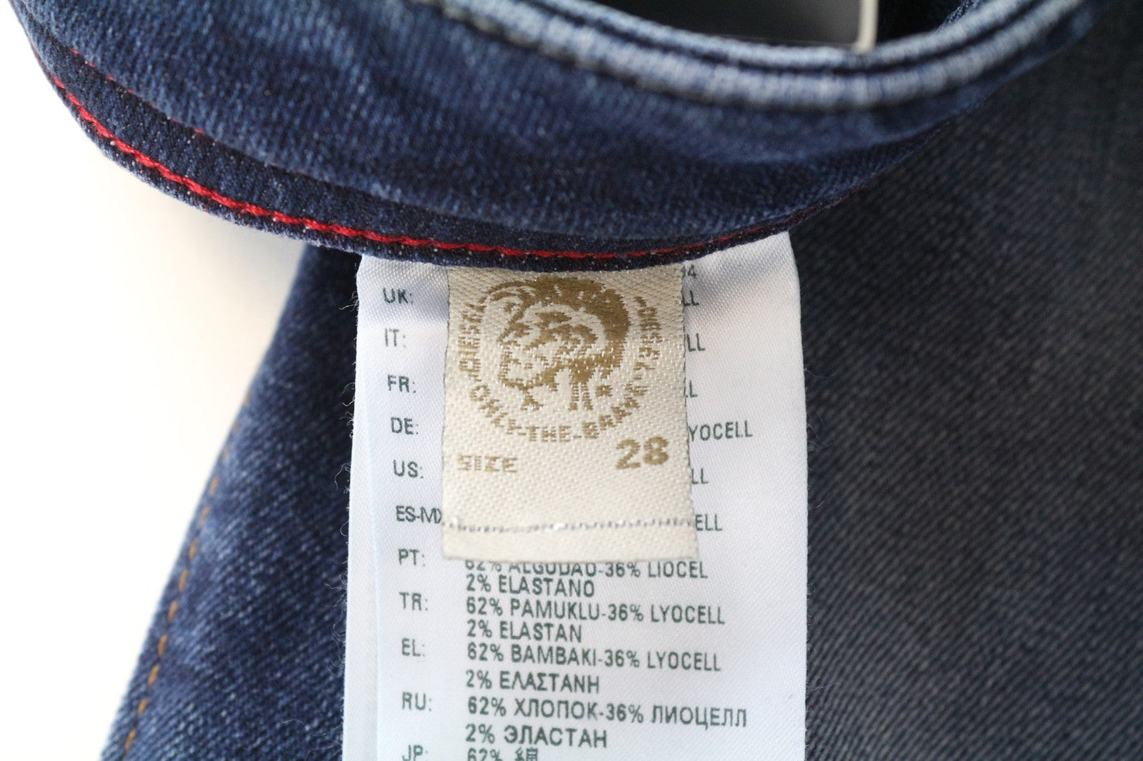 DIESEL Buster 084NS vyriški džinsai W28/L32 mėlyni, siaurėjantys, įprasto kirpimo, tamprūs. 