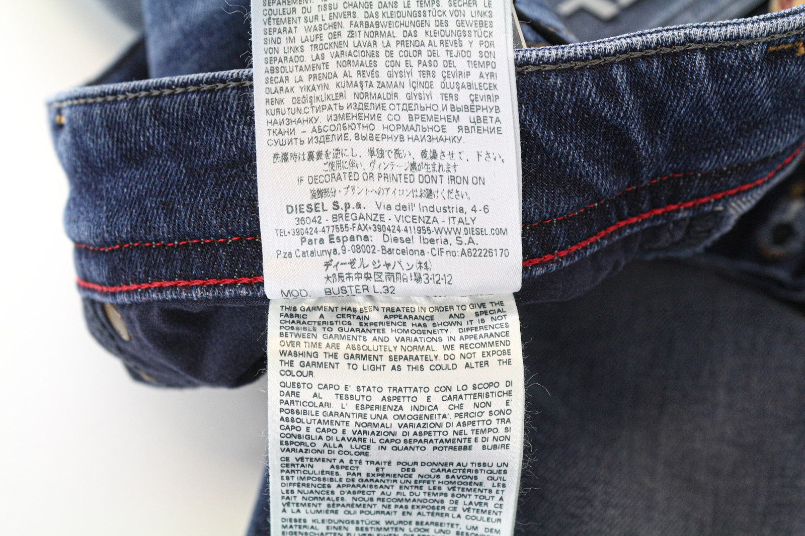DIESEL Buster 084NS vyriški džinsai W28/L32 mėlyni, siaurėjantys, įprasto kirpimo, tamprūs. 