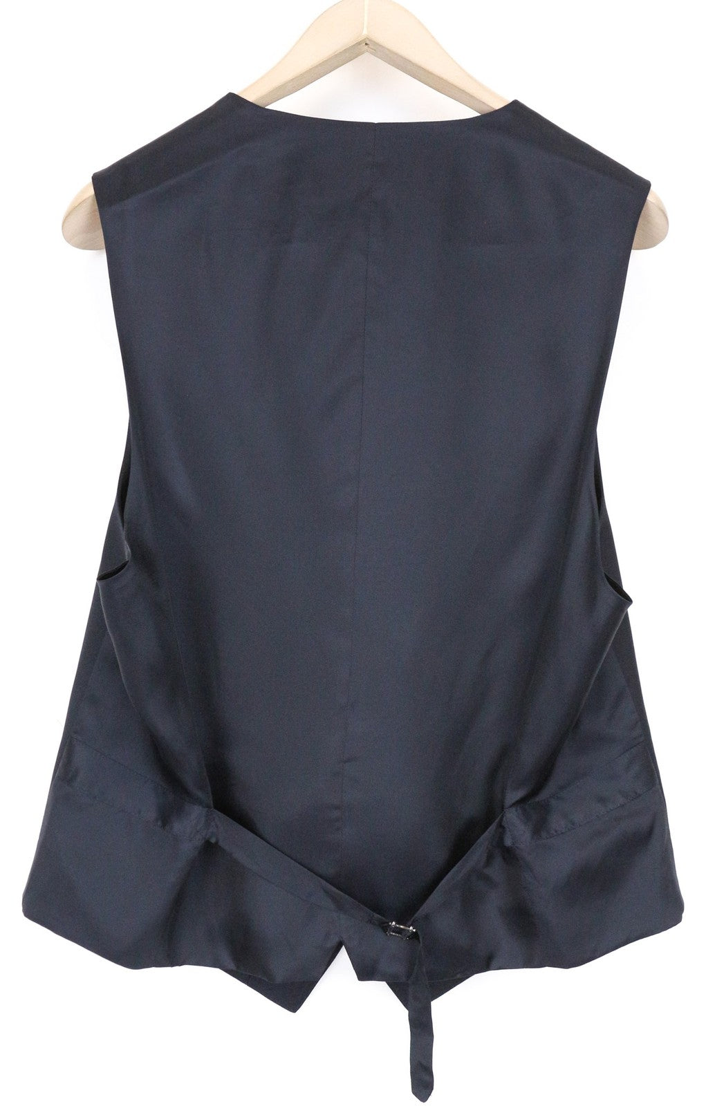 SUITSUPPLY Ferrara vyriška liemenė UK44R mėlyna plona grynos vilnos V formos iškirpte dryžuotas oficiali suknelė 