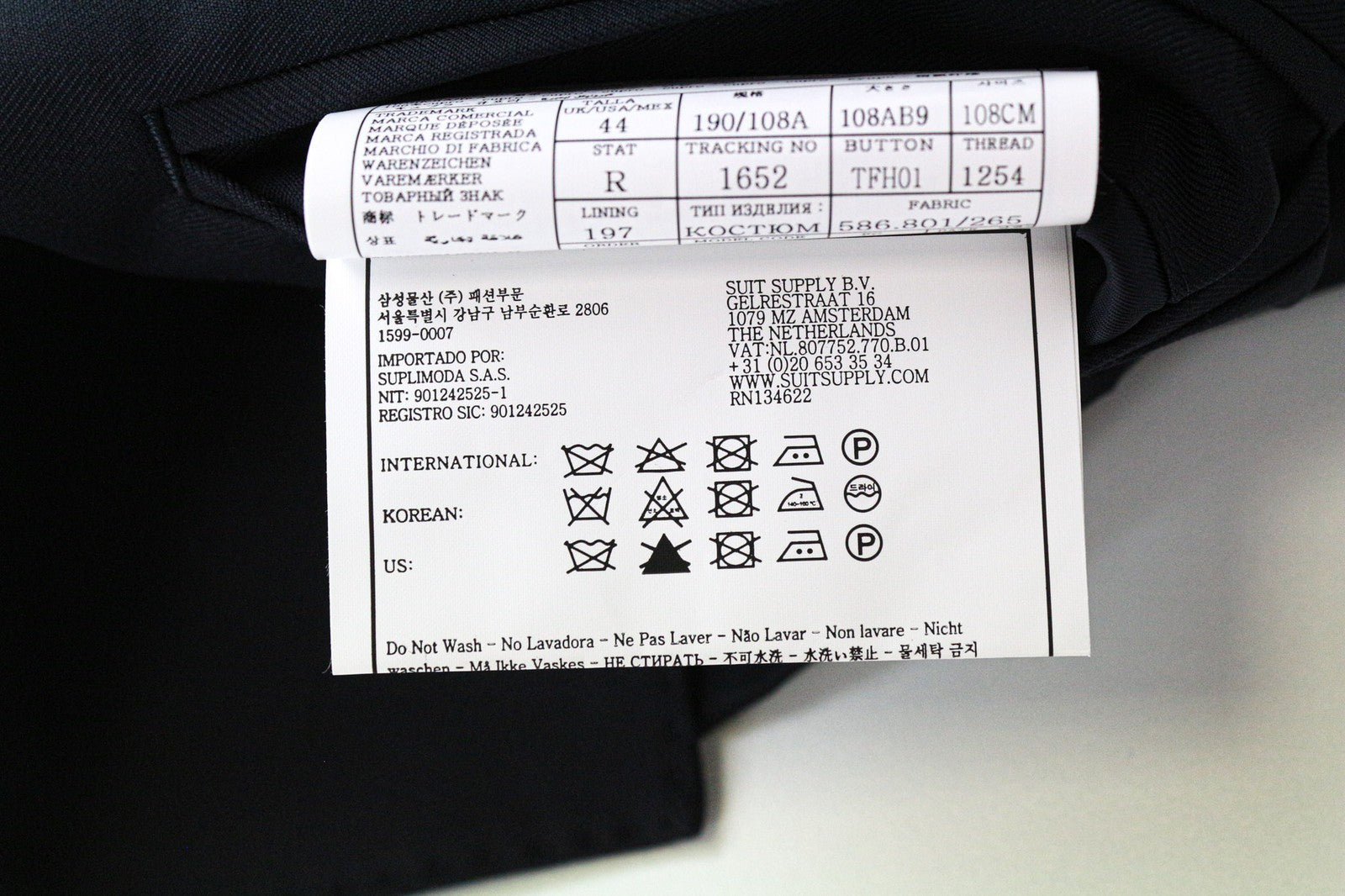 SUITSUPPLY Ferrara vyriška liemenė UK44R mėlyna plona grynos vilnos V formos iškirpte dryžuotas oficiali suknelė 