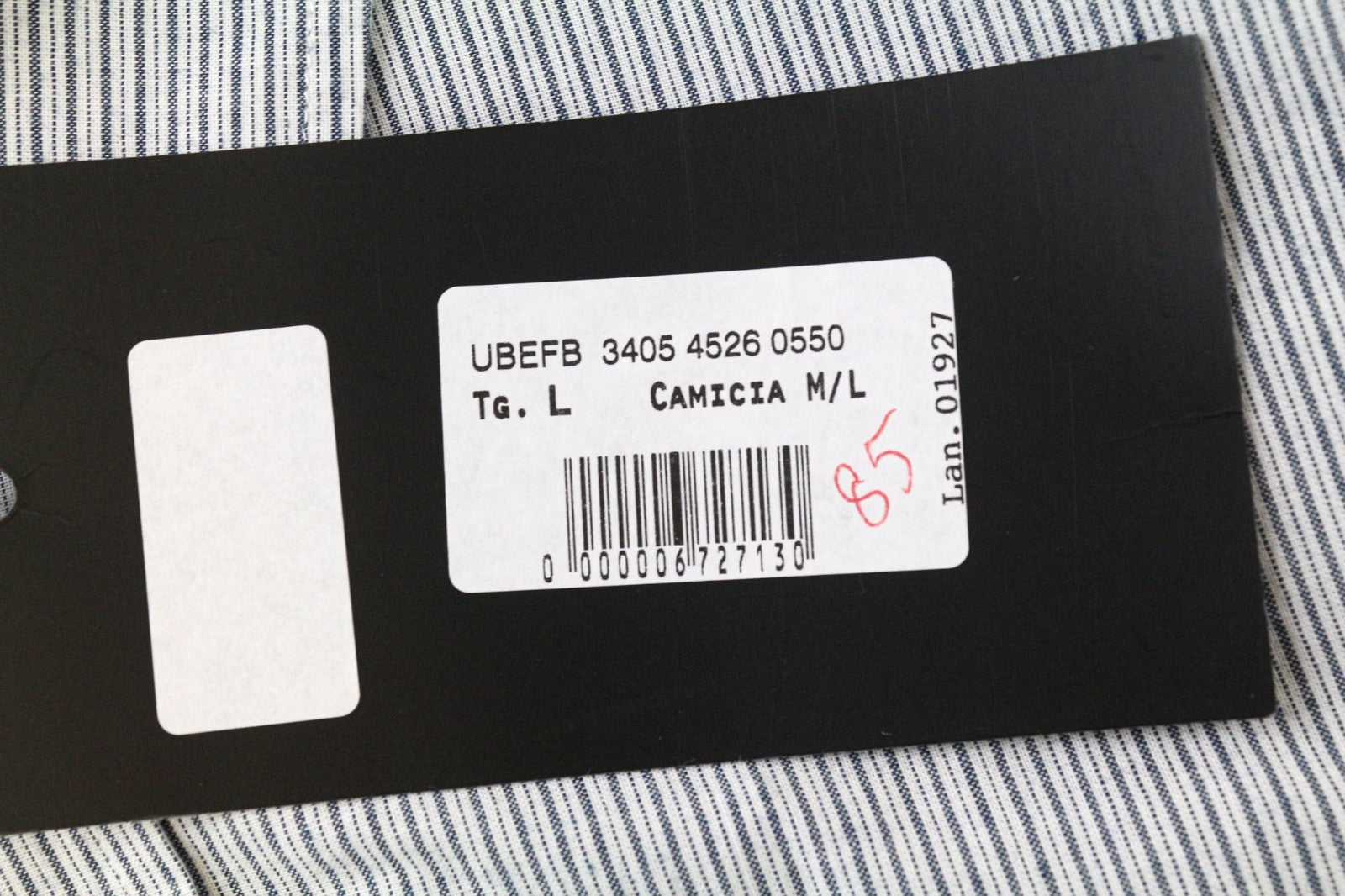 RICHMOND vyriški L dydžio mėlyni dizainerio medvilniniai dryžuoti klasikiniai marškinėliai su siuvinėtu logotipu 